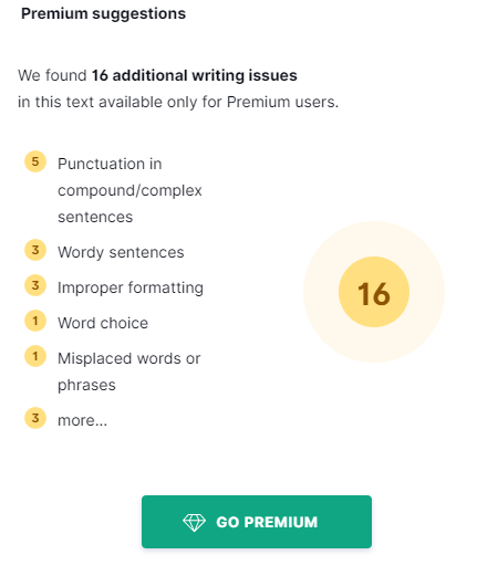 Grammarly Premium works on